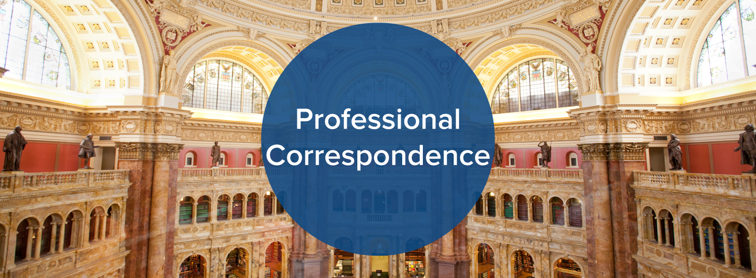professional correspondence