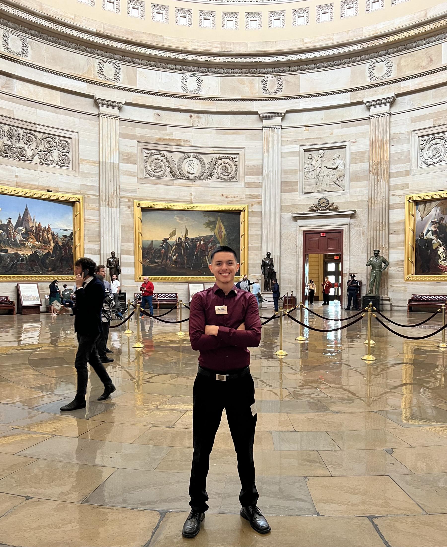 Photo of Hipolito Angel Cerros inside of the Capitol building