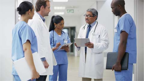 Medical team discussion