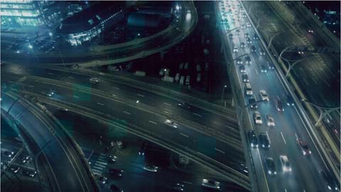 Highway at night
