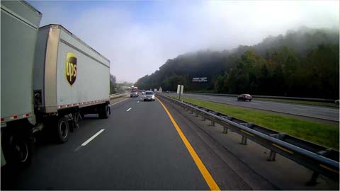 Truck on highway