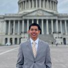 Jordan Guillen standing in front of the Capitol building